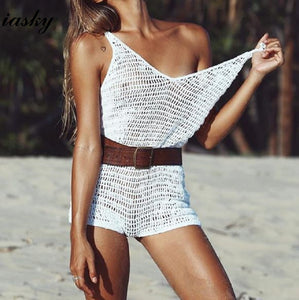 Sexy Women Bikini Cover Up Knited Beach Playsuit