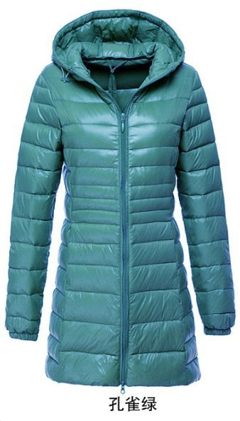 NewBang 7XL 8XL Plus Long Down Jacket Women Winter Ultra Light Down Jacket Women With Hooded Down Coat Female Big Size Coats