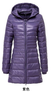 NewBang 7XL 8XL Plus Long Down Jacket Women Winter Ultra Light Down Jacket Women With Hooded Down Coat Female Big Size Coats