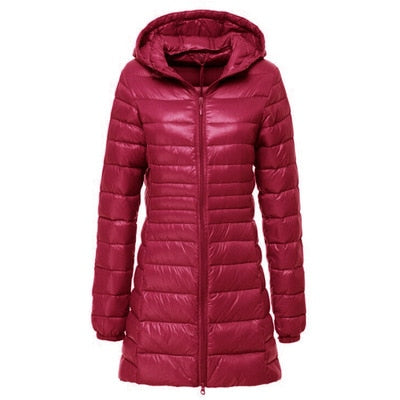 NewBang 7XL 8XL Plus Long Down Jacket Women Winter Ultra Light Down Jacket Women With Hooded Down Coat Female Big Size Coats