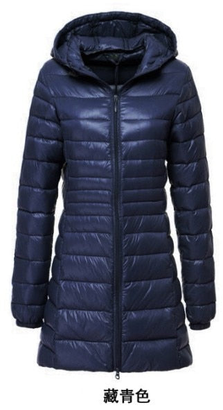 NewBang 7XL 8XL Plus Long Down Jacket Women Winter Ultra Light Down Jacket Women With Hooded Down Coat Female Big Size Coats
