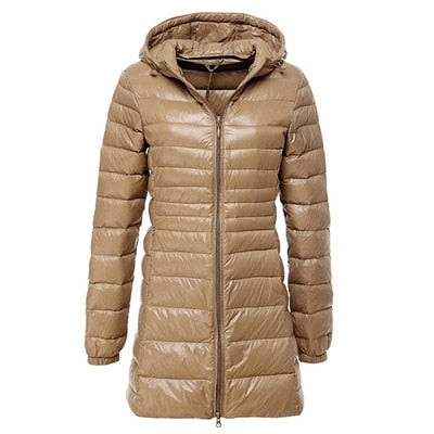 NewBang 7XL 8XL Plus Long Down Jacket Women Winter Ultra Light Down Jacket Women With Hooded Down Coat Female Big Size Coats